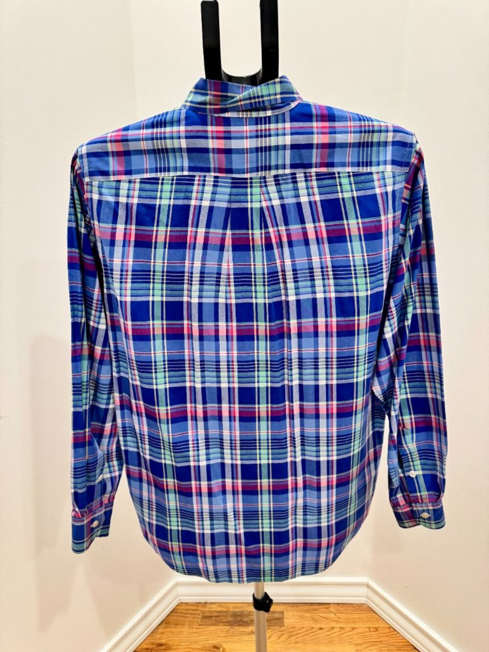 Polo Ralph Lauren Plaid Button Down Shirt Youth XL 18-20 Yellow Pony Mens XS EUC - Picture 2 of 11